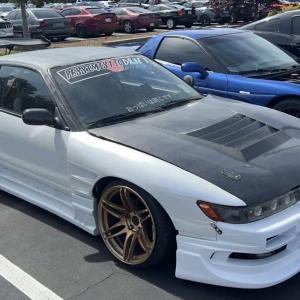 Nissan 240SX S13 Silvia Coupe 1989-1994 Racing Style 4 Piece Polyurethane Full Body Kit - Image 4