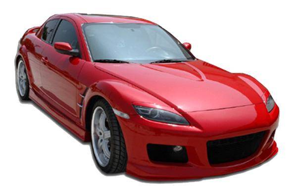 OE Style Front Bumper Lip Spoiler For 2004-2008 Mazda RX-8 - Unpainted Polyurethane