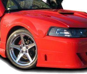 Ford Mustang 1999-2004 Demon Style 1 Piece Polyurethane Front Bumper - Image 6