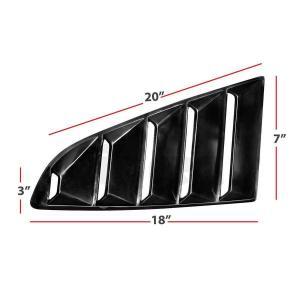 Ford Mustang 2015-2017 Louvered 2 Piece Polyurethane Window Scoops - Image 3