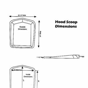 Ford Bronco 1966-1977 / Universal KBD Classic 1 Piece Polyurethane Hood Scoop - Image 5