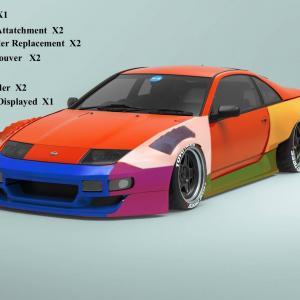 Nissan 300ZX 1990-1996 PMZ-K V2 11 Piece Polyurethane Wide Full Body Kit (2+2 or 2+0) - Image 12