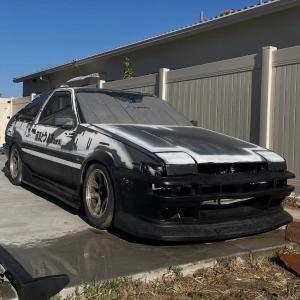 Toyota Corolla 1983-1987 AE86 Blood Style 4 Piece Polyurethane Full Body Kit