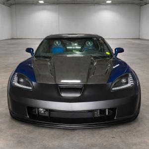 Chevrolet Corvette C6 2006-2013 C6R Style 1 Piece Polyurethane Front Bumper - Image 7