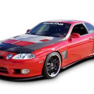 Lexus SC SC300 SC400 1992-2000 KBD Style 4 Piece Polyurethane 50mm Rear Over Fenders (with Gas Cap Extensions) - Image 4